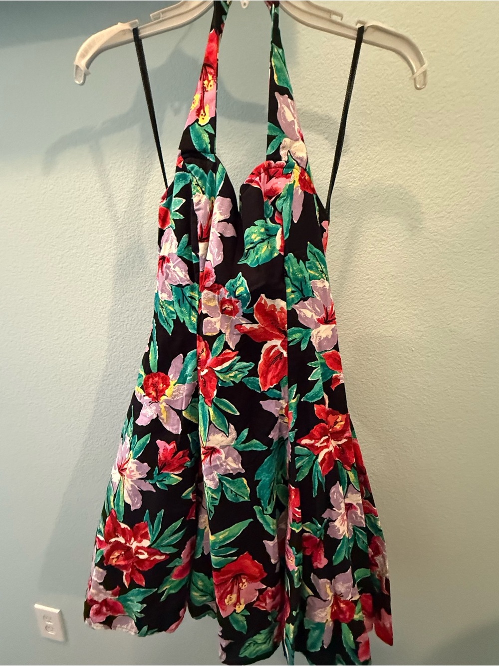 Vintage 1980s tropical dress